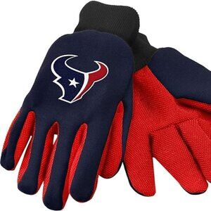 NFL Houston Texas Colored Palm Utility Work Gloves